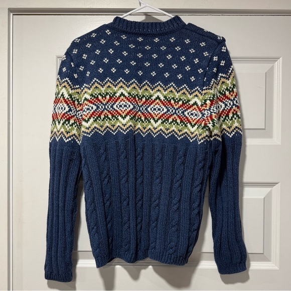 Liz Claiborne Zip-Up Knit Fair Isle Sweater - Picture 5 of 7